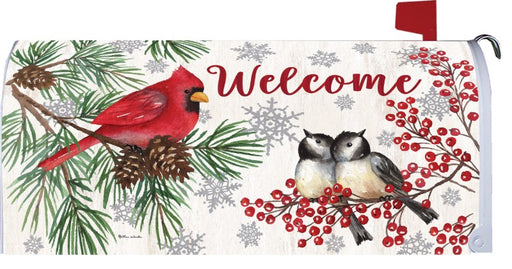 Winter Birds Mailbox Cover