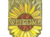 Welcome Sunflower Applique Banner Flag