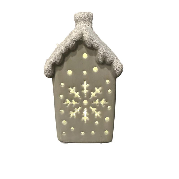 Snowflake LED Grey Large Glitter House Décor