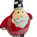 Metal Checkered Santa Small Figurine