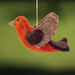 Scarlet Tanager Wild Woolies Bird Ornament