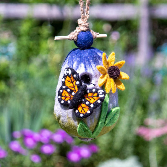 Butterfly Garden Felt Birdhouse