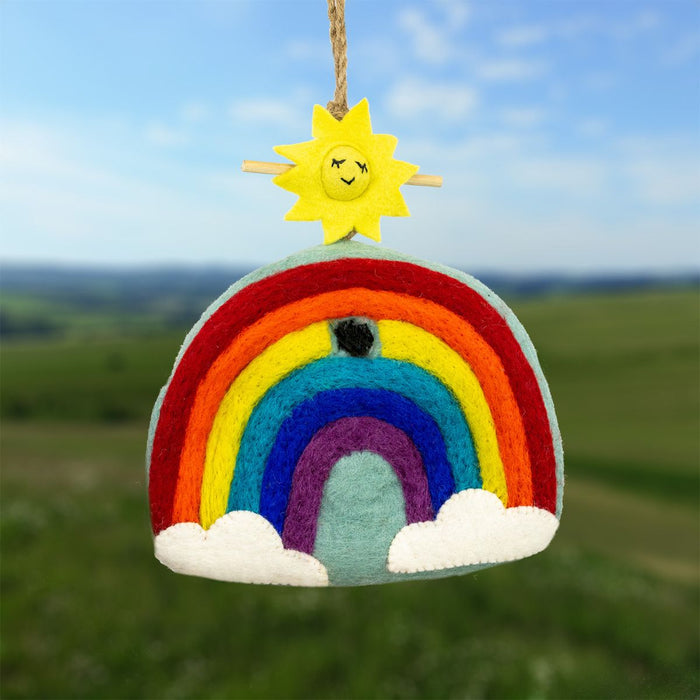 Rainbow Felt Birdhouse