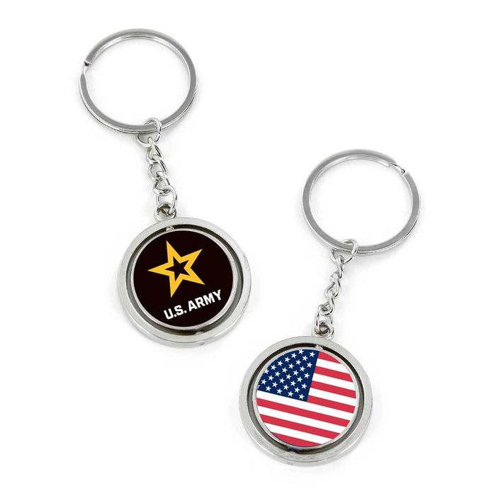 US Army Logo Spinning Keychain