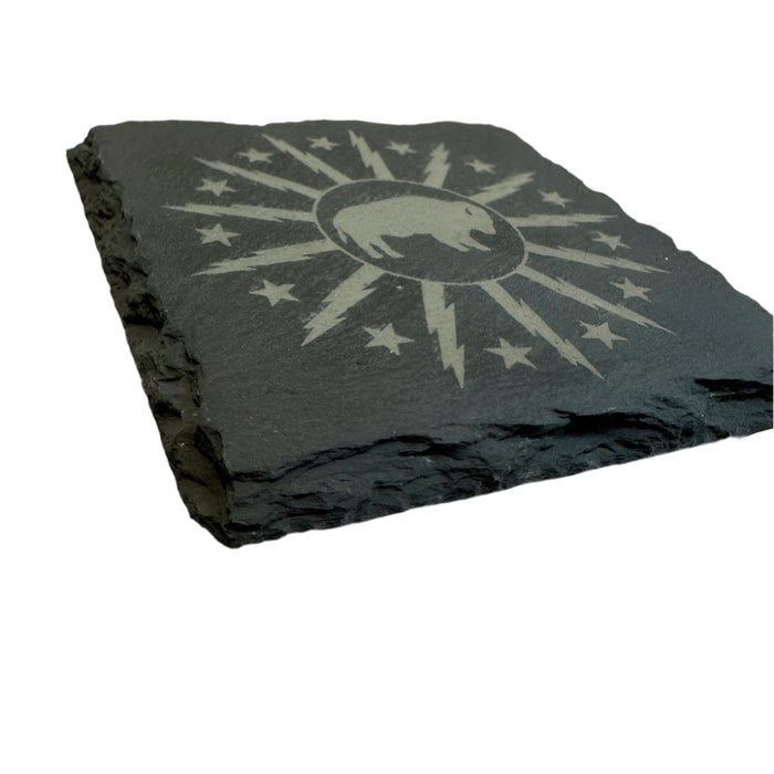 City of Buffalo Standing Square Slate Coaster