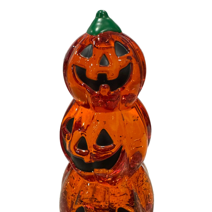 10" Pumpkin Stack LED Water Lantern