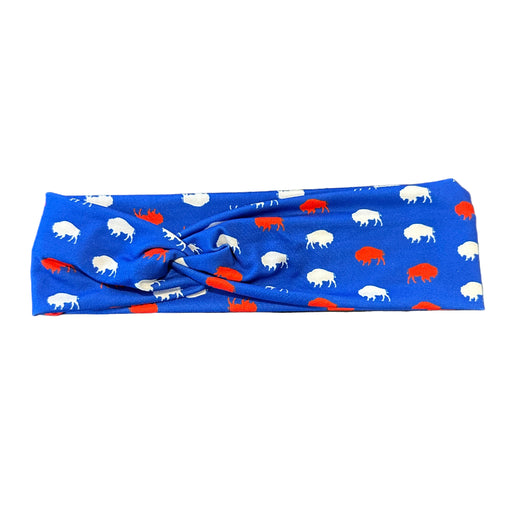 Blue and Red Buffalo Adult Headband