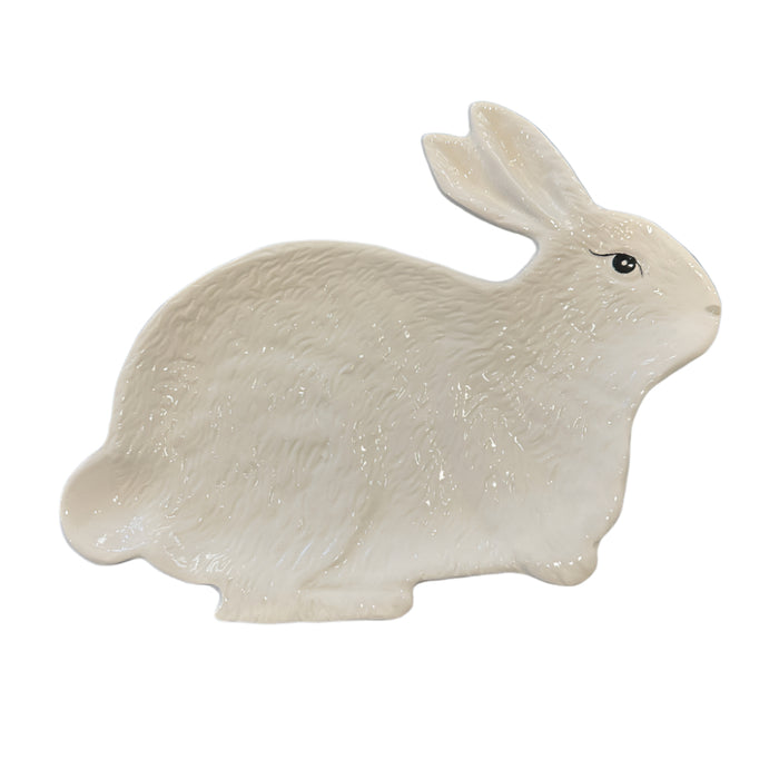 12.5" White Rabbit Chip and Dip Serving Platter