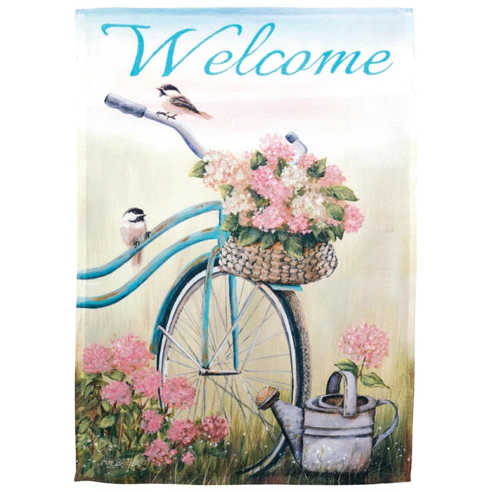 Old Bike Welcome Banner Flag