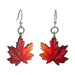 Maple Leaf Wood Earrings