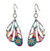 Paisley Butterfly Wing Wood Earrings