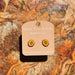 Sunflower Stud Wood Earrings