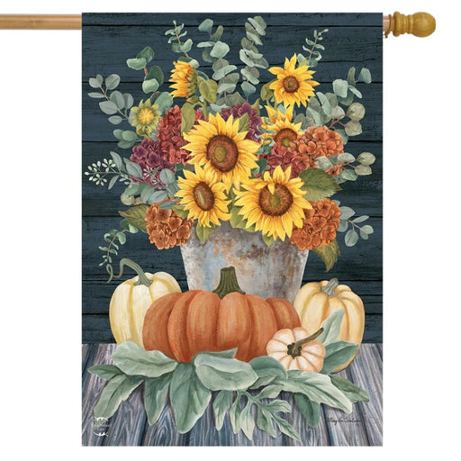 Sunflowers and Hydrangeas Banner Flag