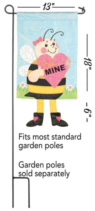 Be Mine Bumblebee Crazy Legs Garden Flag