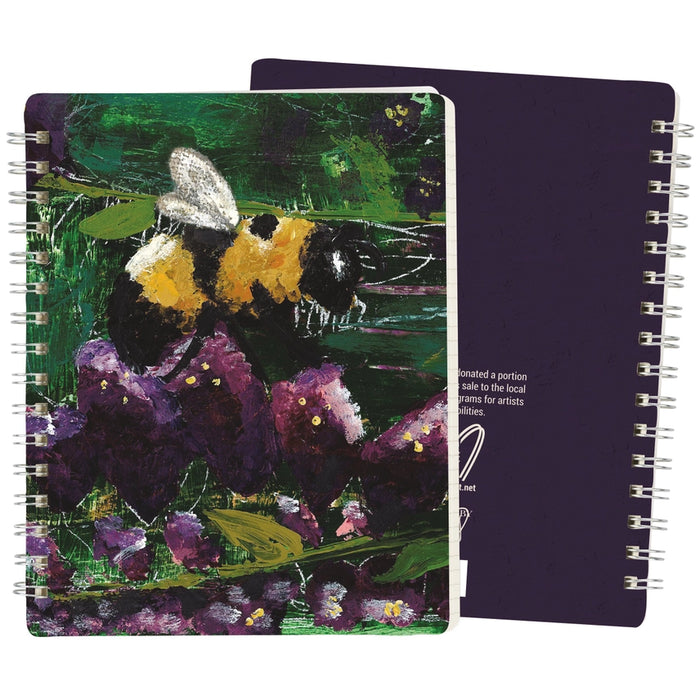 Pollinator Bee Spiral Notebook