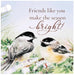 Chickadee Duo Resin Tabletop Figurine