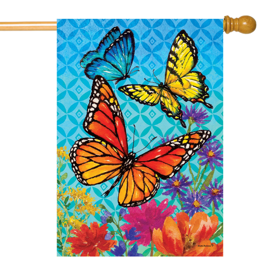 Butterflies & Wildflowers Banner Flag