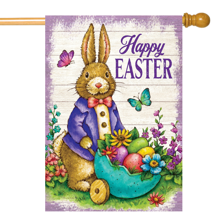 Dapper Bunny Banner Flag