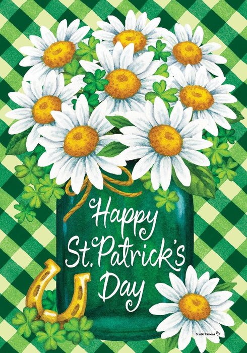 St. Pat's Daisies Garden Flag