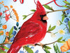 Cardinal Windflowers Banner Flag