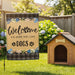 Welcome We Hope You Like Dogs Burlap Garden Flag