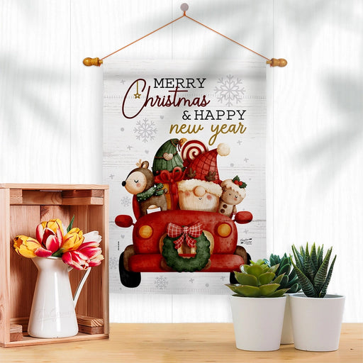 New Years Santa Ride Banner Flag