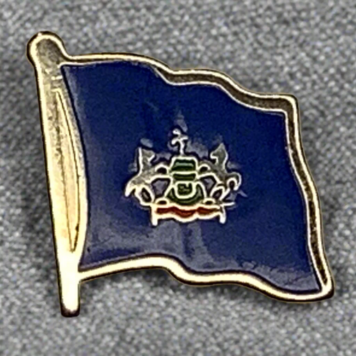 Pennsylvania Waving Flag Lapel Pin 2025