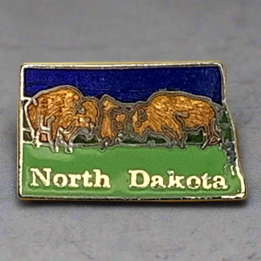 North Dakota Map Lapel Pin 2025