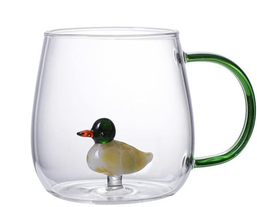 Duck Shaped Glass Cup