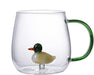 Duck Shaped Glass Cup