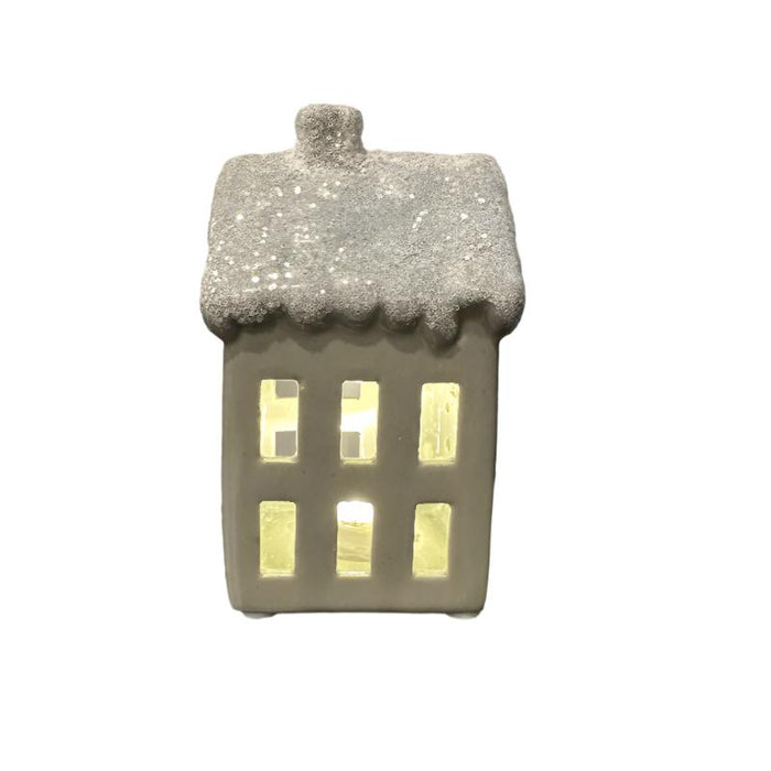 Snowflake LED Grey Large Glitter House Décor