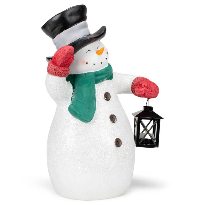 Waving Snowman Door Greeter Figurine