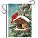 Winter Cardinal Birdhouse Garden Flag