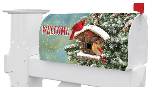 Cardinal Birdhouse Mailbox Cover