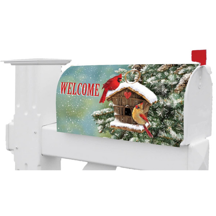 Cardinal Birdhouse Mailbox Cover