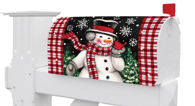 Snowman & Cardinal Mailbox Cover