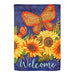 Sunny Autumn Suede Garden Flag