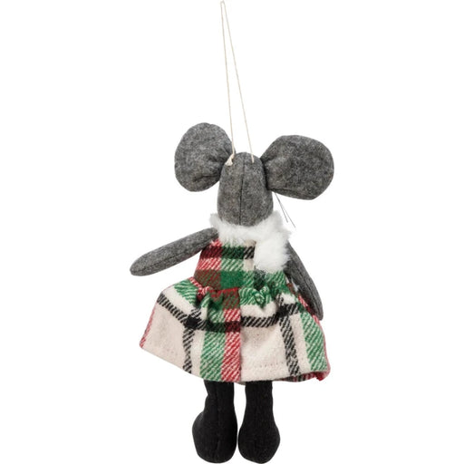 Christmas Dress Mouse Plush Ornament