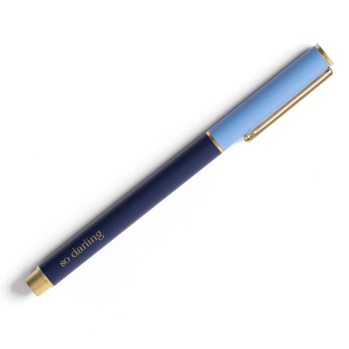 Snap Cap Pen - Colorblock Blue