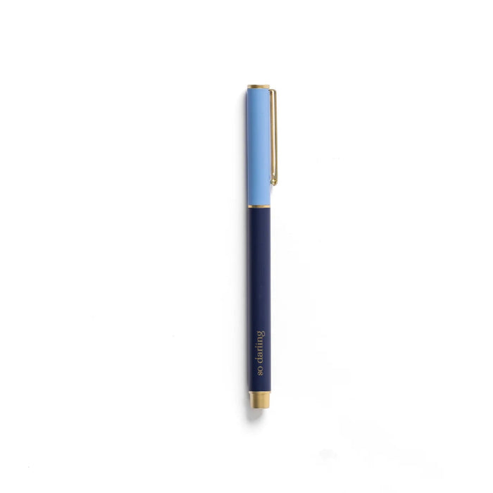 Snap Cap Pen - Colorblock Blue