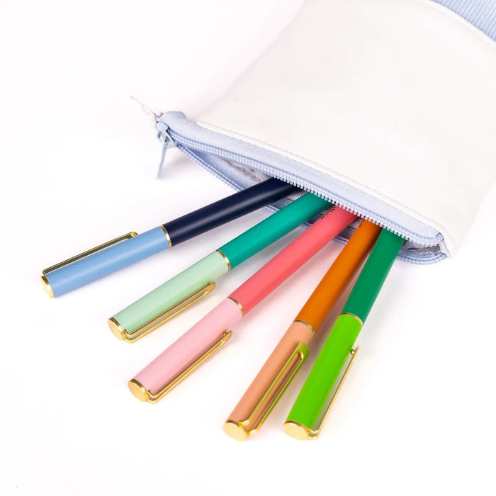 Snap Cap Pen - Colorblock Various Styles