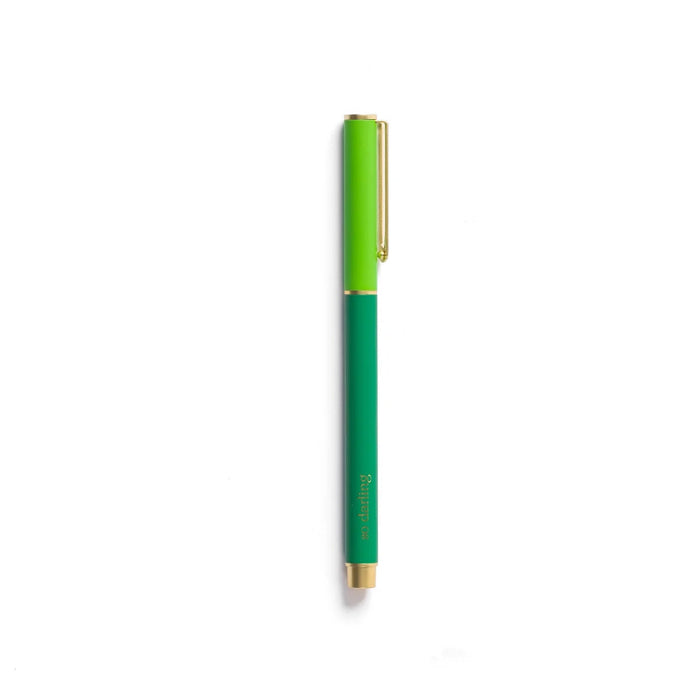 Snap Cap Pen - Colorblock Green