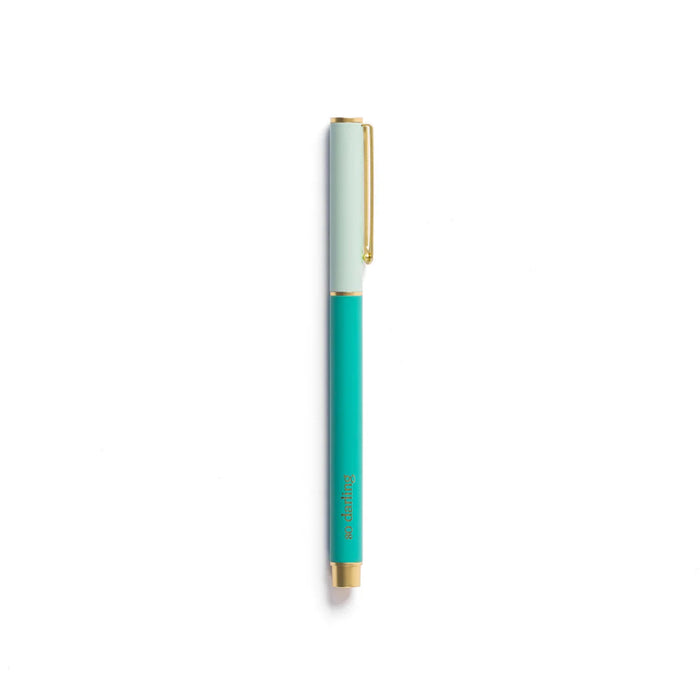 Snap Cap Pen - Colorblock Teal