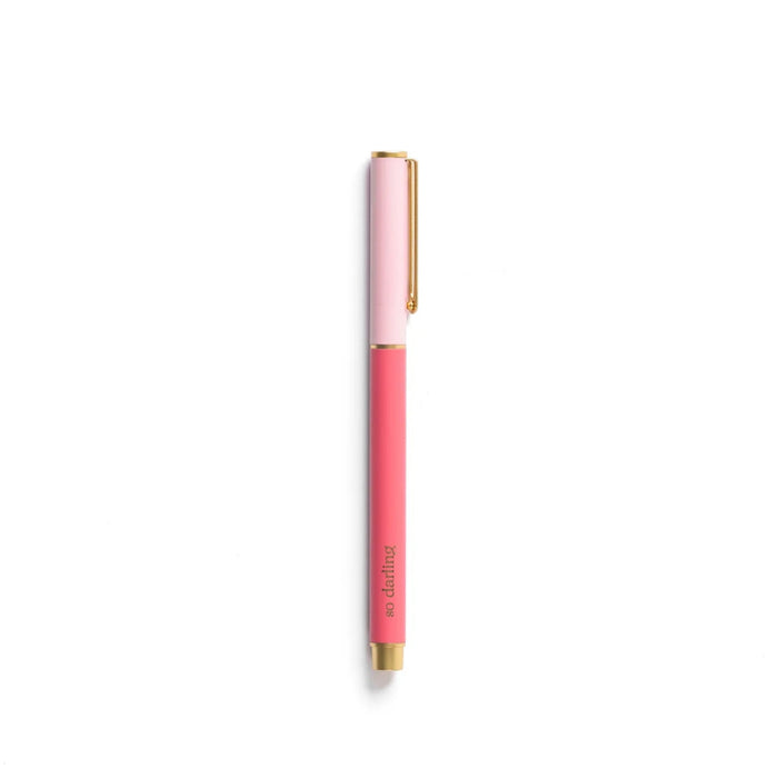 Snap Cap Pen - Colorblock Pink