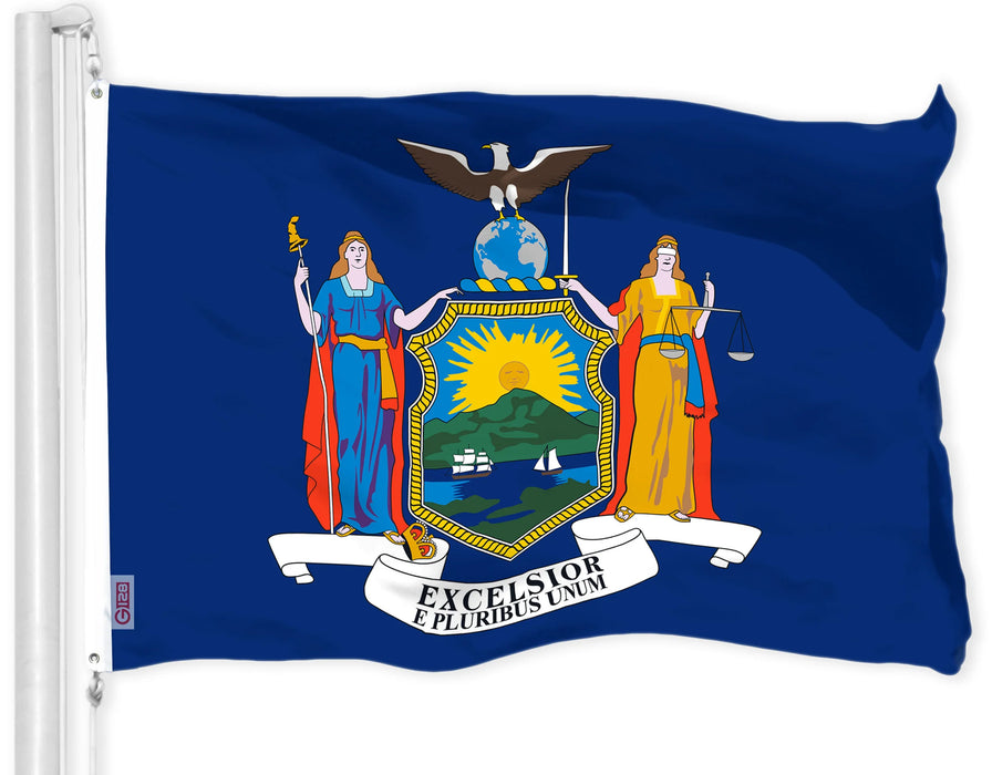 New York State Nylon Flag - Made in the USA