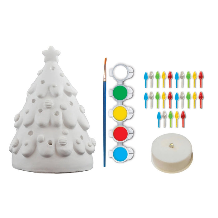 6" Light Up Plaster Christmas Tree DIY Kit