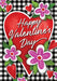 Gingham Valentine Garden Flag