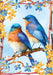 Lovely Bluebirds Garden Flag