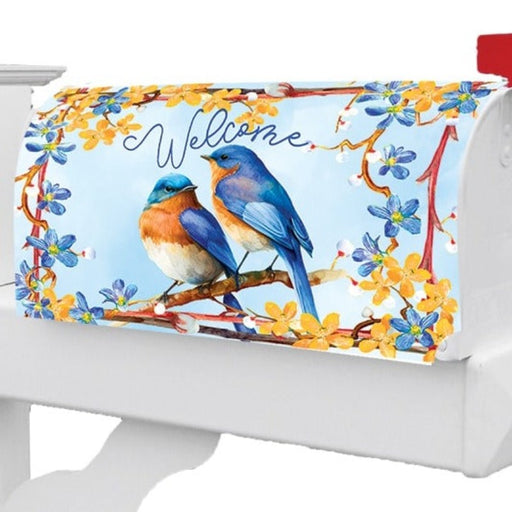 Lovely Bluebirds Mailbox Cover