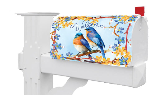 Lovely Bluebirds Mailbox Cover